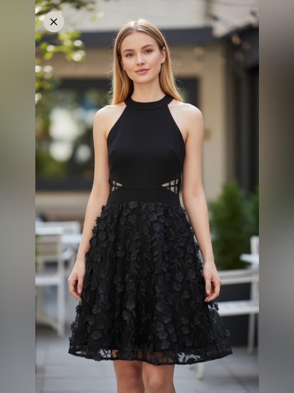 NEW XSCAPE black halter dress 4